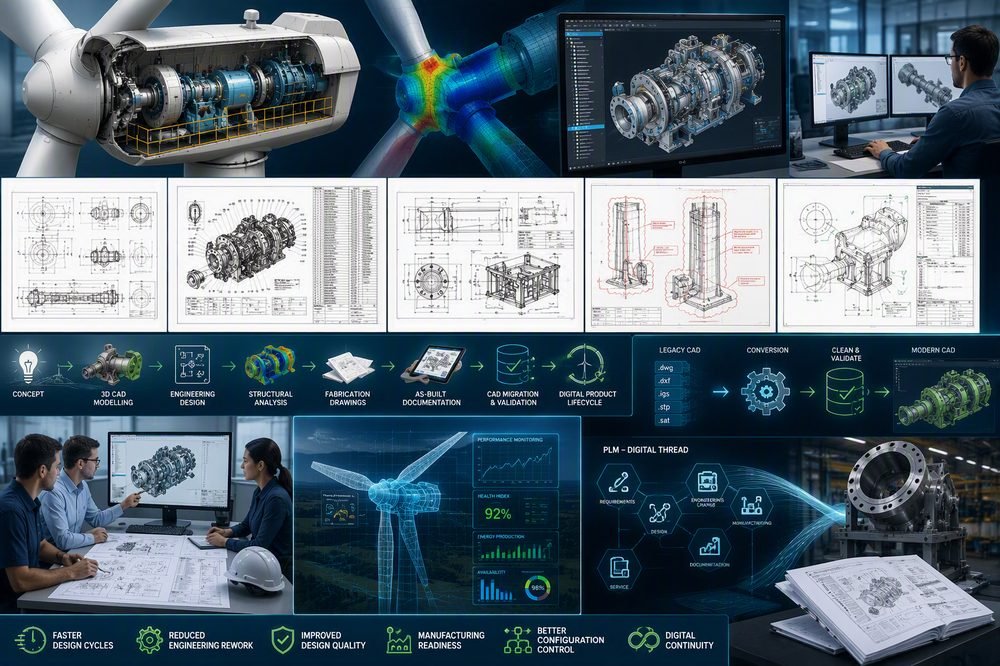 CAD models, structural analysis and design review